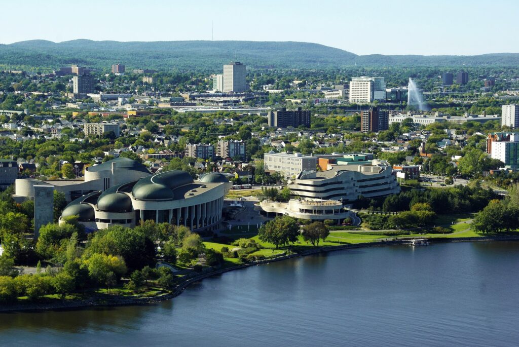 aerial view of Ottawa